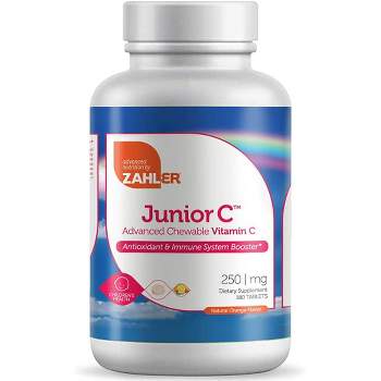Zahler Junior C, Chewable Vitamin C for Kids, Immune System Support, Certified Kosher, 180 Orange Flavored Chewable Tablets