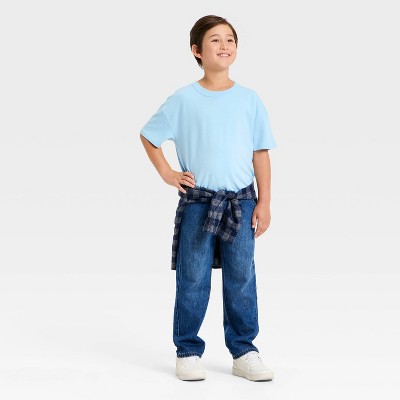 Cat & Jack Boys' Short Sleeve Oversized T-Shirt - Cat & Jack™ Baby Blue L — фото 3