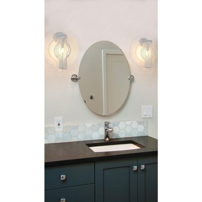 Sleek White Steel Dimmable Wall Sconce, 7.75in