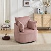 Modern Swivel Accent Chair with 360 Degree Rotation Upholstered Barrel Design for Living Room or Bedroom–Maison Boucle - 2 of 4
