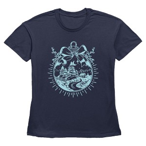 Womens Lost Gods Snow Road Ornament T Shirt - 1 of 3