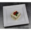 Lorren Home Trends 16 Piece Square Beaded Stoneware Dinnerware set, service for 4, White - 4 of 4