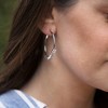 Pavilion Gift Company - Crystal Classic in Rhodium - 1.5" Austrian Crystal Hoop Earring - Earrings - 3 of 4