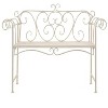 Patio Bench 52" Metal Antique White - 2 of 4