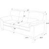 Racxily Vintage Three?Seat Sofa, Couch for Living Room, 81" Couches with Soft Deep Seats, Modern Sofa - 3 of 4