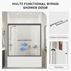 CIPACHO Adjustable Bypass Tub Door: Matte Black Frameless, Leak-Proof & Durable,60*59 Inch - 4 of 4