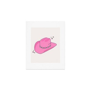 Deny Designs Daily Regina Designs Cowboy Hat Print Pink Art Print - 1 of 4