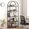 Arched Bookshelf 5 Tier Bookcase 70.87in - 2 of 4