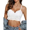 Avidlove Lace Bralettes for Women Padded Bralette Camisole Racerback Crop Top Floral Lace Bralettes V Neck - 2 of 4