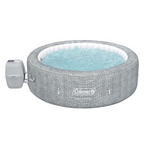 Coleman Sicily 5-7 Person AirJet Inflatable Hot Tub with EnergySense Cover, Grey - 1 of 4