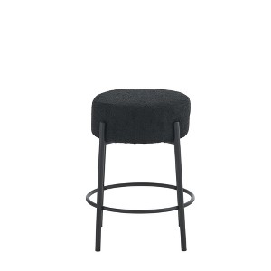 PAGED Height Adjustable Bar Stools Set of 2 Modern Rattan Swivel Counter Stools with Back and Footrest for Dining Room - 1 of 4