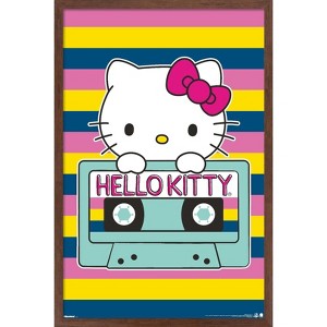 Trends International Hello Kitty: 2016 General - Vintage Cassette Tape Framed Wall Poster Prints - 1 of 4