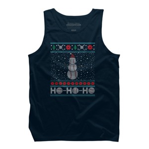 Men's Design By Humans Christmas Baseball Snowman Ugly Christmas Xmas By pahari Tank Top - 1 of 3