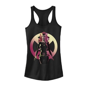 Juniors Womens Marvel X-Men Jean Grey Logo Racerback Tank Top - 1 of 4