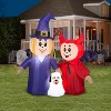 Gemmy  Airblown Inflatable Treater Trio Scene, 5 ft Tall, Multicolored - 2 of 2