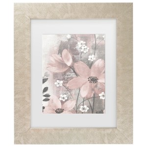 Trademark Fine Art - Silvia Vassileva Floral Symphony Blush Gray Crop I Matted Framed Art - 1 of 4