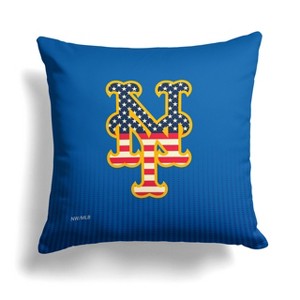MLB New York Mets Celebrate Series Throw Pillow 18x18 Inches - 1 of 4
