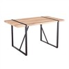 Kitchen Dining Table For 4-6 Person, Rural Industrial Rectangular Dining Table With Grain MDF Tabletop And Black Metal Legs - 4 of 4