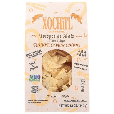 Xochitl Sea Salt White Corn Chips 12oz 12 pk