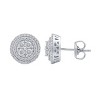 GILDED 1 ct t.w. Round Natural Diamond Studs Earrings in 925 Sterling Silver - 3 of 4