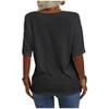 Imily Bela Women's Casual V Neck Half Sleeve Oversized T Shirt Solid Color Basic Top - 4 of 4