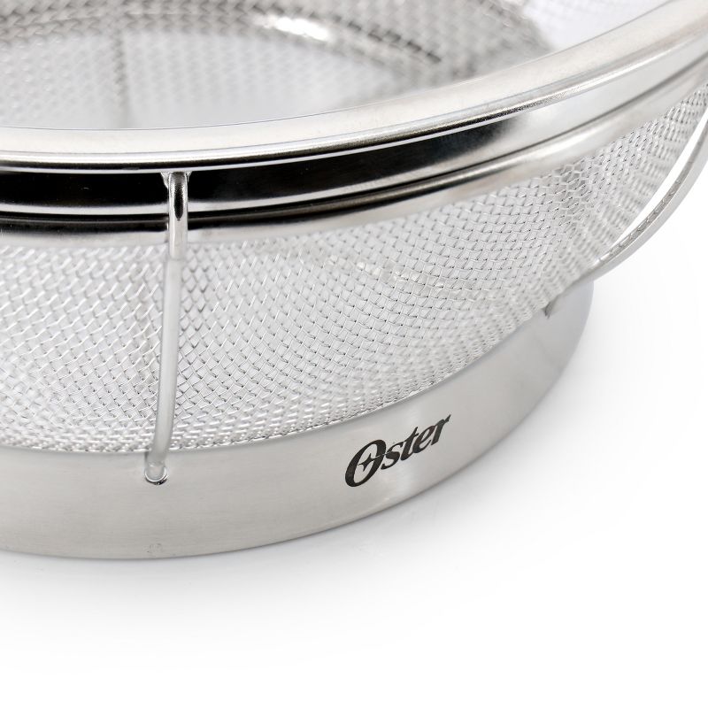 Oster Baldwyn 2 Piece 11 inch and 8.75 Inch Round Stainless Steel Mesh Colander Set, 5 of 7