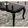 Sapphtopaz 53" Elegant Coffee Table with Curved Legs Rectangle Wood Dining Table with Carved Details Home Decor Coffee Bar for Living Room - 3 of 4