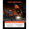 VEVOR MIG Welder, 130Amp Synergic Mig Welding Machine, 110V Gasless Flux Core Welder Machine, Portable Mig Welder with IGBT Inverter Technology,Black - 3 of 4
