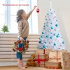 Costway 5/6/7/8 FT Artificial Christmas Tree Unlit Christmas Tree with 350/650/950/1138 Branch Tips Foldable Metal Stand - 4 of 4