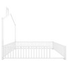 YOOCOZZ Metal House-shaped Platform Bed with Fence and Chimney Design - White - 4 of 4