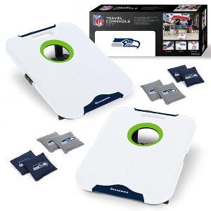 NFL Seattle Seahawks All-Weather Travel Cornhole Set - 1 of 4