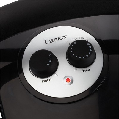 Black Ceramic Electric Utility Heater with Thermostat and Auto Shut-off