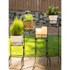 24.75" Indoor/Outdoor Metal Four-Tier Plant Stand Screen Black - Zings & Thingz: Vintage Style, Freestanding Rack - 3 of 4