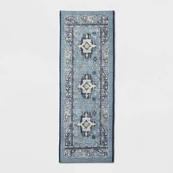 Vintage Persian Medallion Kitchen Rug Blue - Threshold™