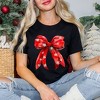 Simply Sage Market Women's Coquette Christmas Snowflake Bow Short Sleeve Graphic Tee - 2 of 4