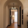 PAKOKULA Modern 3-Light Black Farmhouse Branch Chandelier with White Fabric Shade - 4 of 4