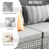 Marlton 8pc Wicker Outdoor Patio Furniture Set Conversation Sofa Sectional with a Swivel Chair and Cushions - 3 of 4