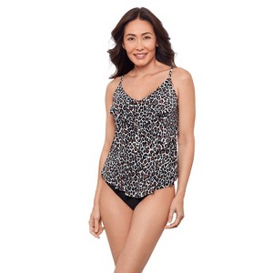 Aqua Green, Women's Triple Tier Tankini - 1 of 3