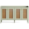 Resenkos Sideboard Buffet, Kitchen Storage Cabinet,59" Sideboard Buffet, Rattan Wood Storage Cabinet with Storage Shelves,Green - 2 of 3