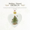 Spode Christmas Tree Puffed Heart Ornament - Festive Holiday Decor Accent in Dolomite - Traditional Collectible Christmas Ornament - 3 of 4