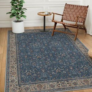 ABYNOW Area Rug Machine Washable, Non Slip, Boho Vintage Print for Living Room - 1 of 4