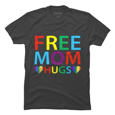 Adult Design By Humans Free Mom Hugs Hears Pride By Avocato T-Shirt