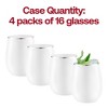 Smarty Had A Party 12 oz. White w/ Silver Stemless Plastic Wine Glasses - 64 pcs - 4 of 4