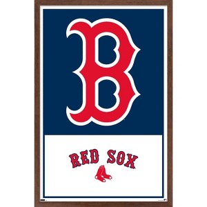 Trends International MLB Boston Red Sox - Logo 22 Framed Wall Poster Prints - 1 of 4