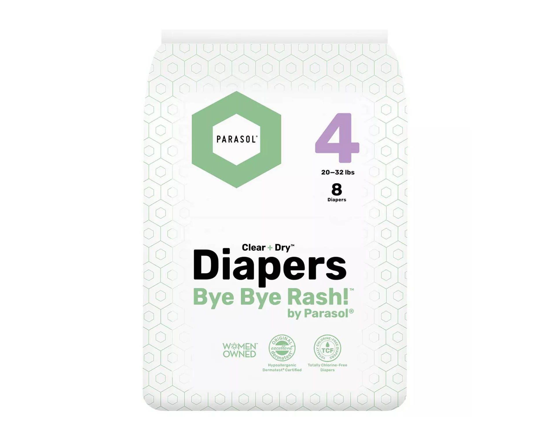 Parasol Chlorine-Free Diapers with RashShield Protection - Size 4 - 8ct