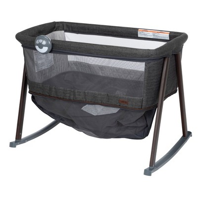 Smoked Pecan Convertible Bassinet and Play Yard with Mesh Sides