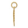 Black Bow Jewelry 14k Yellow Gold, Grace Collection, Satin Heart Initial T Pendant, 15mm - 2 of 4