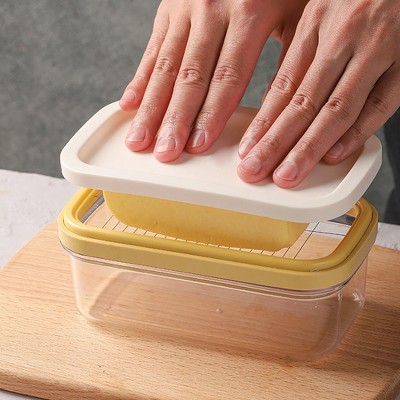 Butter box, cheese cutting and preservation box, sealed rectangular storage box, baking tool