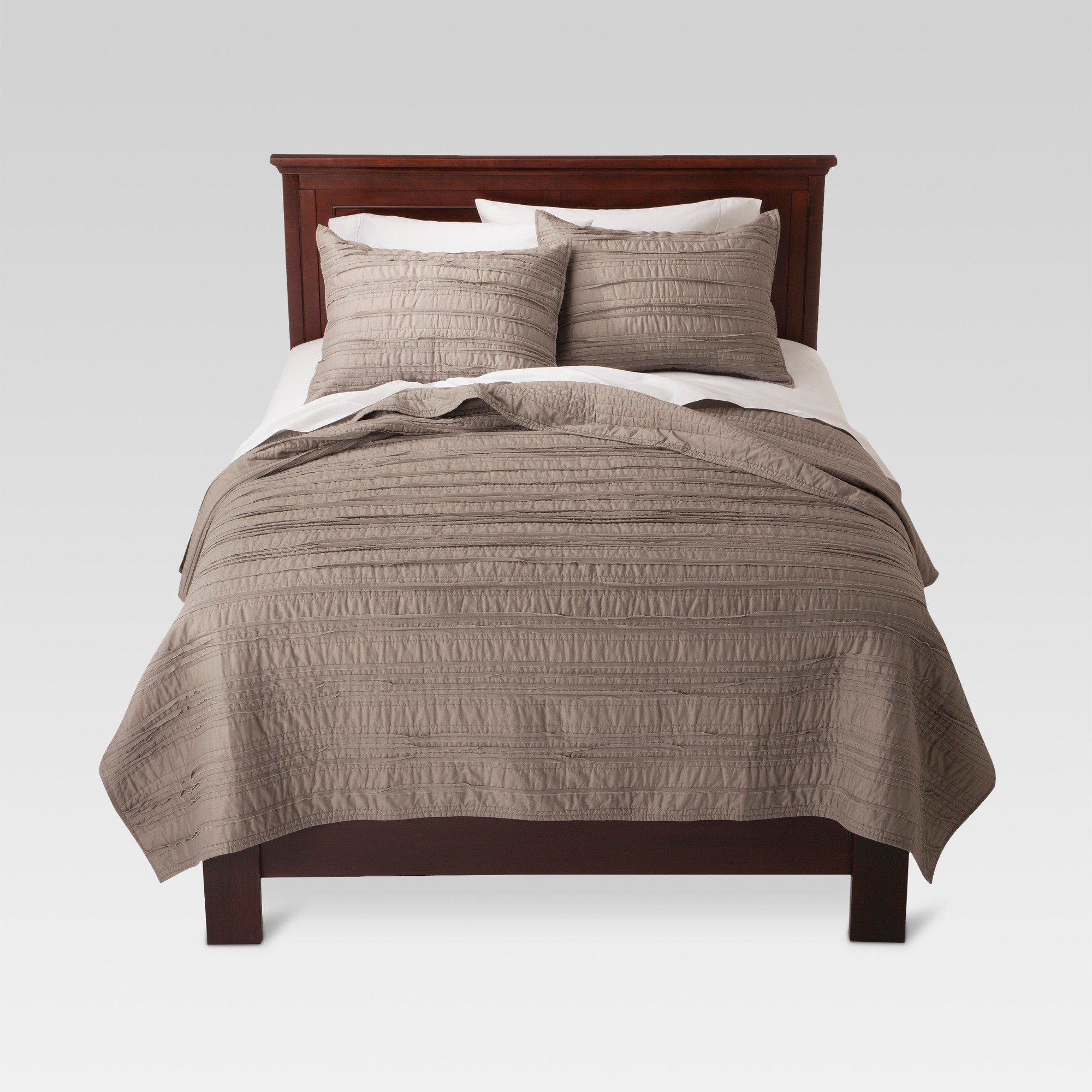 Gray Raw Edge Quilt (Full/Queen) Threshold, by Threshold