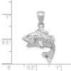 Black Bow Jewelry 14k Yellow or White Gold Bass Pendant, 17mm (5/8 inch) - 4 of 4